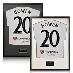 Costco Jarrod Bowen Signed Framed West Ham United Football Shirt in 2 Options: White or Black Mount offer