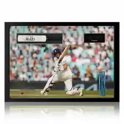 Costco Joe Root Signed Framed Mini Cricket Bat with Batting Design offer