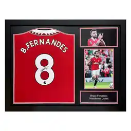 Costco Bruno Fernandes Signed Framed Manchester United Football Shirt offer