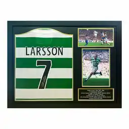 Costco Henrik Larsson Signed Framed Celtic Football Shirt offer