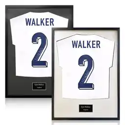 Costco Kyle Walker Signed Framed England Football Shirt in 2 Options: White or Black Mount offer