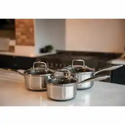 Costco PRO STEEL Fusion 6 Piece Saucepan Set offer