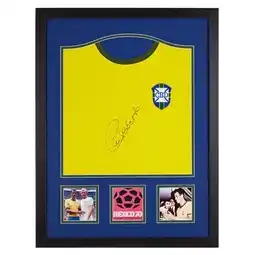 Costco Carlos Alberto Signed Framed Brazil Football Shirt offer