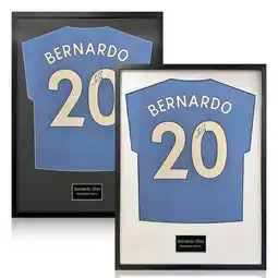 Costco Bernardo Silva Signed Framed Manchester City Football Shirt in 2 Options: White or Black Mount offer