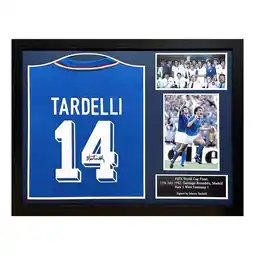 Costco Marco Tardelli Signed Framed Italy 1982 Football Shirt offer