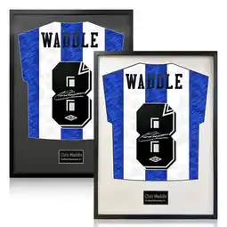Costco Chris Waddle Signed Framed SWFC Football Shirt in 2 Options: White or Black Mount offer