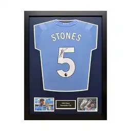 Costco John Stones Signed Framed Manchester City Football Shirt offer