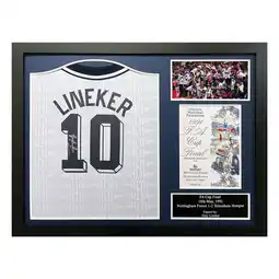Costco Gary Lineker Signed Framed Tottenham Football Shirt offer