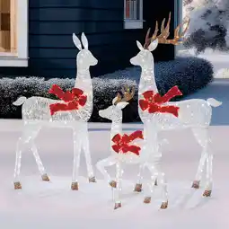 Costco 6ft (1.8m) Deer family with White LED Lights - Set of 3 offer