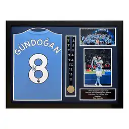 Costco Gundogan Signed Framed Manchester City Football Shirt & Champions League Medal offer
