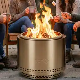 Costco HerQs Chief 68cm Wood Burning Stainless Steel Fire Pit Bundle offer
