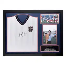 Costco Gary Lineker Signed Framed England Football Shirt offer