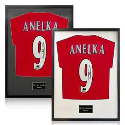 Costco Nicolas Anelka Signed Framed Arsenal Football Shirt in 2 Options: White or Black Mount offer