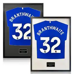 Costco Jarred Branthwaite Signed Framed Everton Football Shirt in 2 Options: White or Black Mount offer