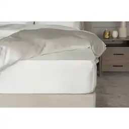 Costco Belledorm 100% Mulberry Silk Ivory Fitted Sheet in 3 Sizes offer