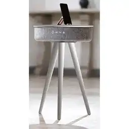 Costco TouchDown Designer Speaker Table with Wireless Charging in French Grey offer