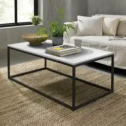 Costco Bentley Designs Sofia White Sintered Stone Coffee Table offer