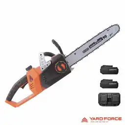 Costco Yard Force 40V 35cm Chainsaw + 2 x 4Ah 20V Batteries & Dual Charger offer