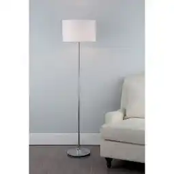 Costco Delta Polished Chrome Floor Lamp with Ivory Shade offer