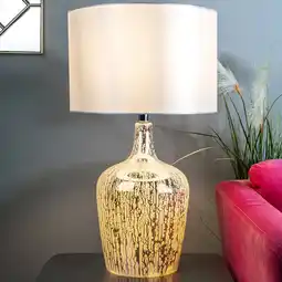 Costco Lolek Silver Glass Dual Light Table Lamp offer