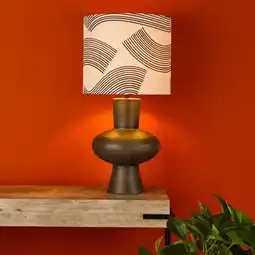 Costco Miho Black & Bronze Table Lamp with Fabric Shade offer