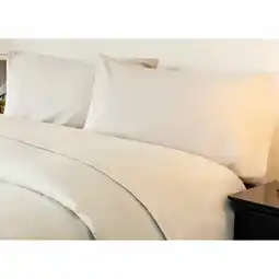 Costco Belledorm Brushed Cotton Light Grey Bedding Bundle, in 4 Sizes offer