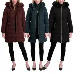 Costco Halston Ladies Hooded Walker Coat offer