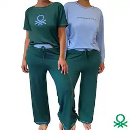 Costco United Colors of Benetton Ladies Three Piece Pyjama Set offer