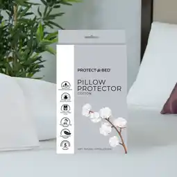 Costco Protect-A-Bed Cotton Pillow Protector 75 x 50 cm, 2 Pack offer