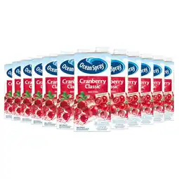 Costco Oceanspray Cranberry Juice, 12 x 1L offer
