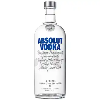 Costco Absolut Original Swedish Vodka, 1L offer