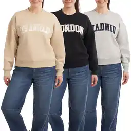 Costco Elle Sport Women's Fleece Cities Crewneck Sweater offer