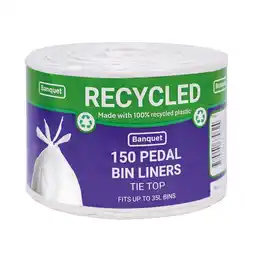 Costco Banquet Recycled Tie Top Pedal Bin Liners, 150 Pack offer