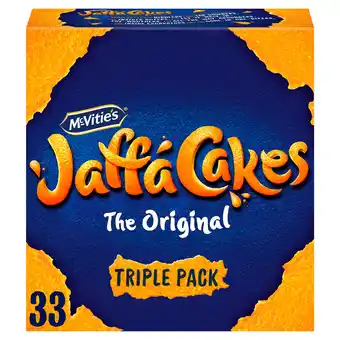 Iceland McVitie's Jaffa Cakes Original Chocolate Biscuits Triple Pack 3 x 11 Cakes, 363g offer
