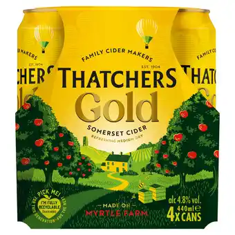 Iceland Thatchers Gold Somerset Cider 4 x 440ml offer
