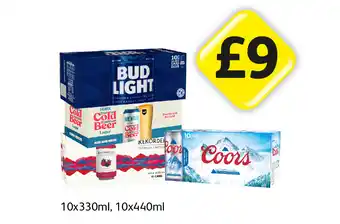 Londis Bud Light, Brewdog Cold Beer, Rekorderlig, Coors offer