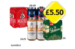 Londis Madri, Kronenbourg, Carlsberg Export, Staropramen offer