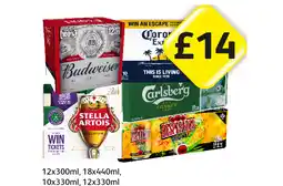 Londis Budweiser, Corona, Stella Artois, Carlsberg, Desperados offer