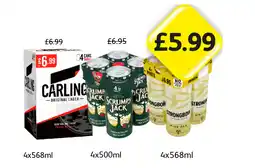 Londis Carling, Scrumpy Jack, Strongbow offer