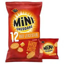 Iceland Jacob's Mini Cheddars Red Leicester Multipacks 12x23g offer