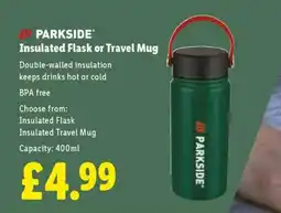 Lidl PARKSIDE Insulated Flask or Travel Mug offer