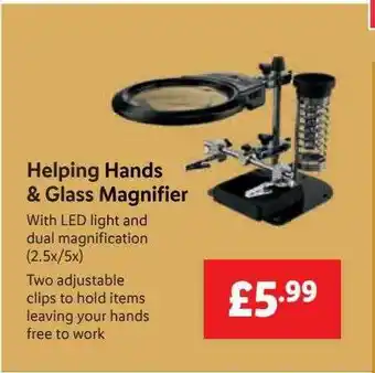 Lidl Helping Hands & Glass Magnifier offer