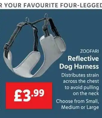 Lidl Zoofari Reflective Dog Harness offer