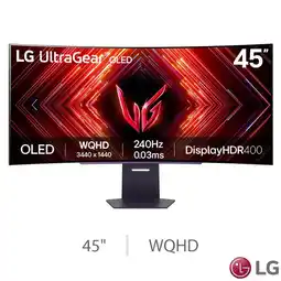 Costco LG UltraGear 45 Inch WQHD 240Hz OLED Gaming Monitor, 45GS95QE-B offer