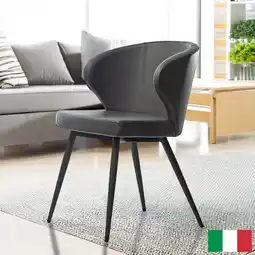 Costco Peressini Doris Grey Faux Leather Dining Chair offer