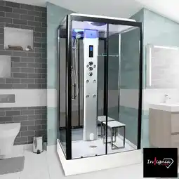 Costco Insignia Diamond 1050 x 850mm Rectangular Steam Shower in 2 Colours offer