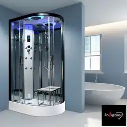 Costco Insignia Diamond 1100mm Offset Quadrant Steam Shower in 2 Colours offer