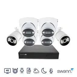 Costco Swann 4K NVR 8 x Channel / 4 x NHD-ADVANCXD Dome & 2 x NHD-ADVANCXB Bullet Cam 1TB HDD offer