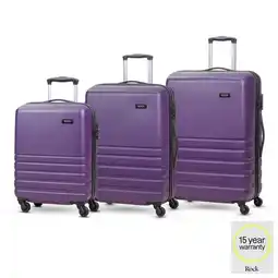Costco Rock Byron 3 Piece Hardside Luggage Set in Purple offer