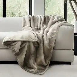 Costco Luxe Faux Fur Throw in 4 Colours, 152 x 177 cm offer